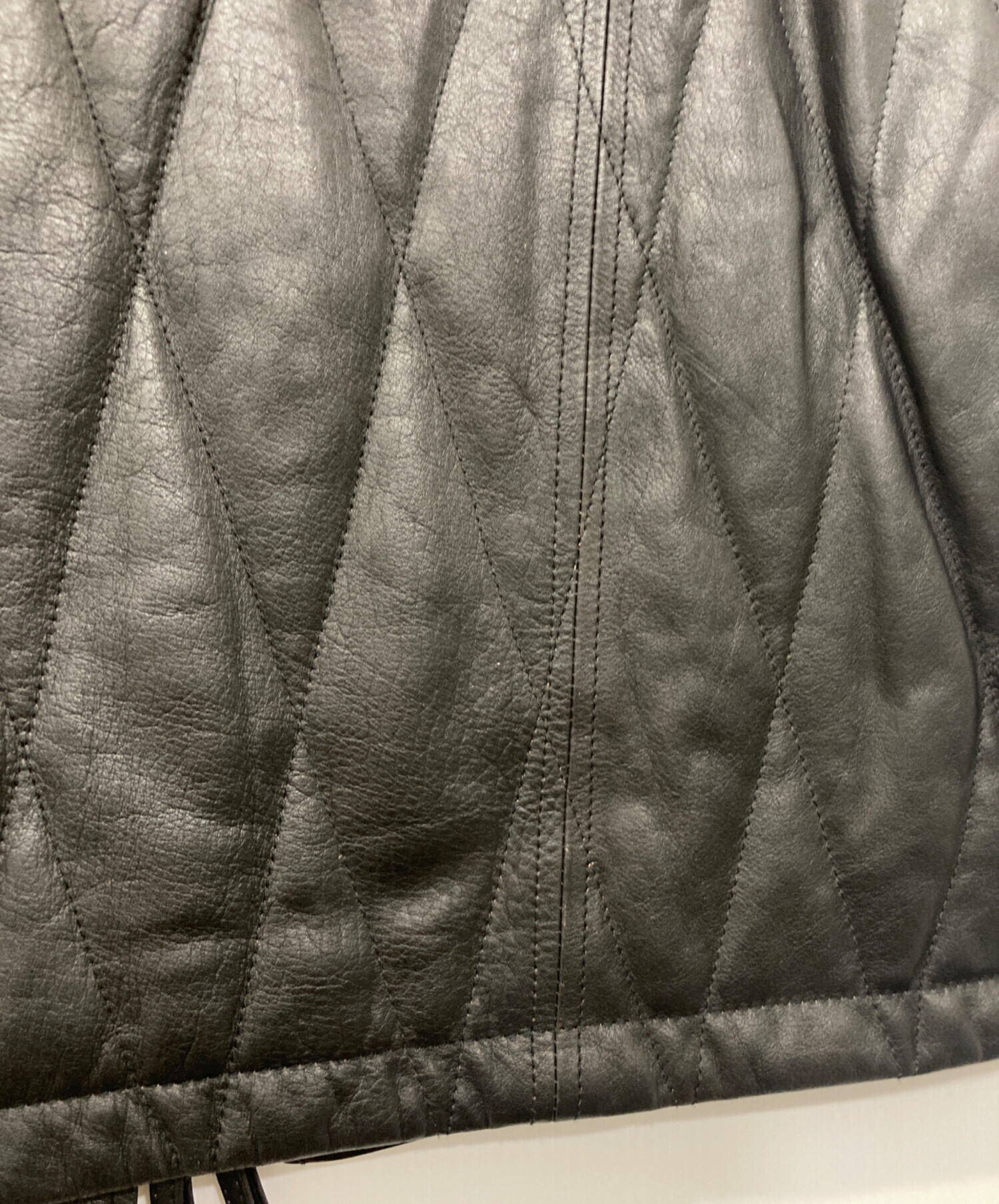 中古・古着通販】CCU (シーシーユー) QUILTED VEST/レザーキルティング