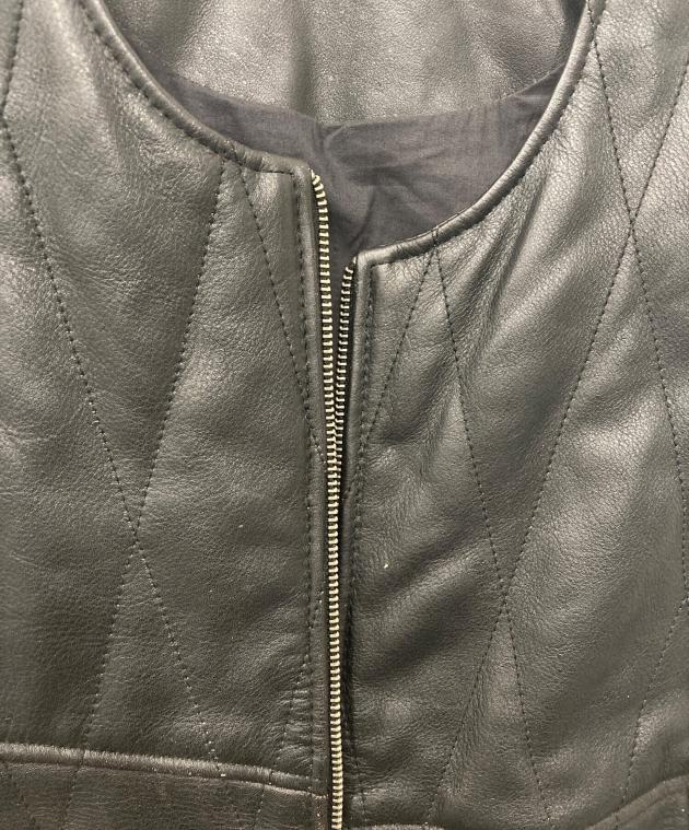 中古・古着通販】CCU (シーシーユー) QUILTED VEST/レザーキルティング