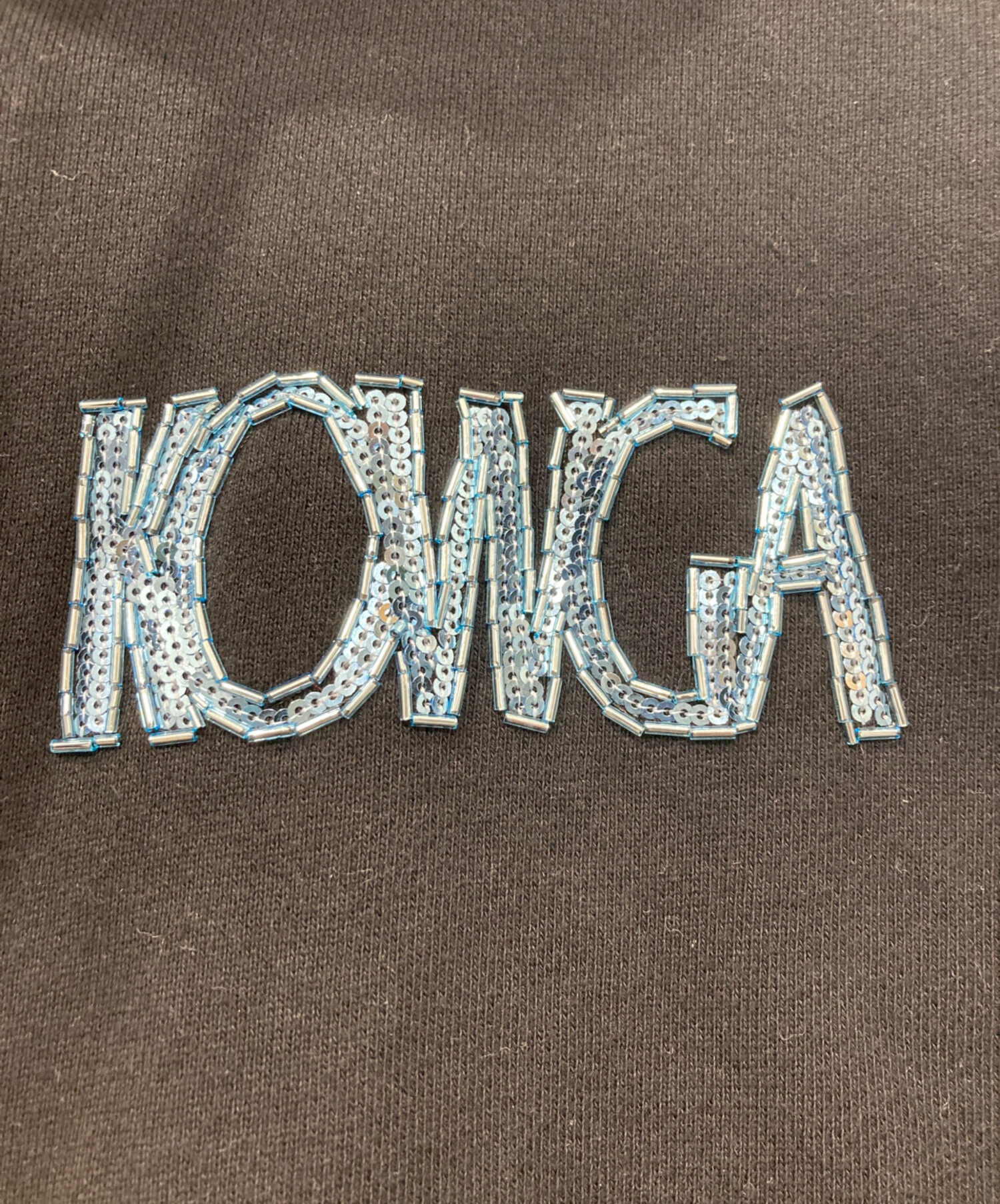 中古・古着通販】KOWGA (コウガ) スパンコールロゴ パーカー ブラック