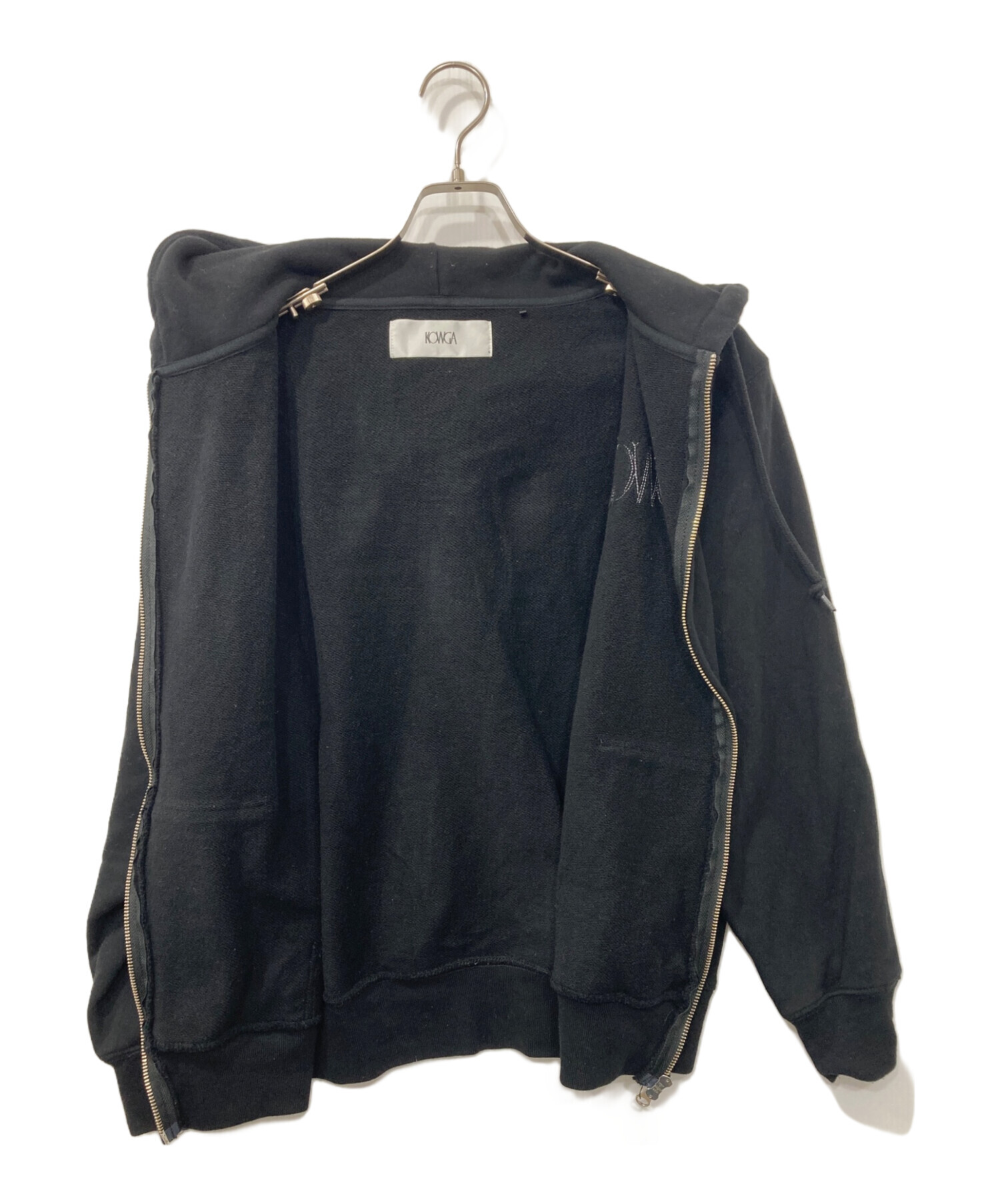 中古・古着通販】KOWGA (コウガ) スパンコールロゴ パーカー ブラック