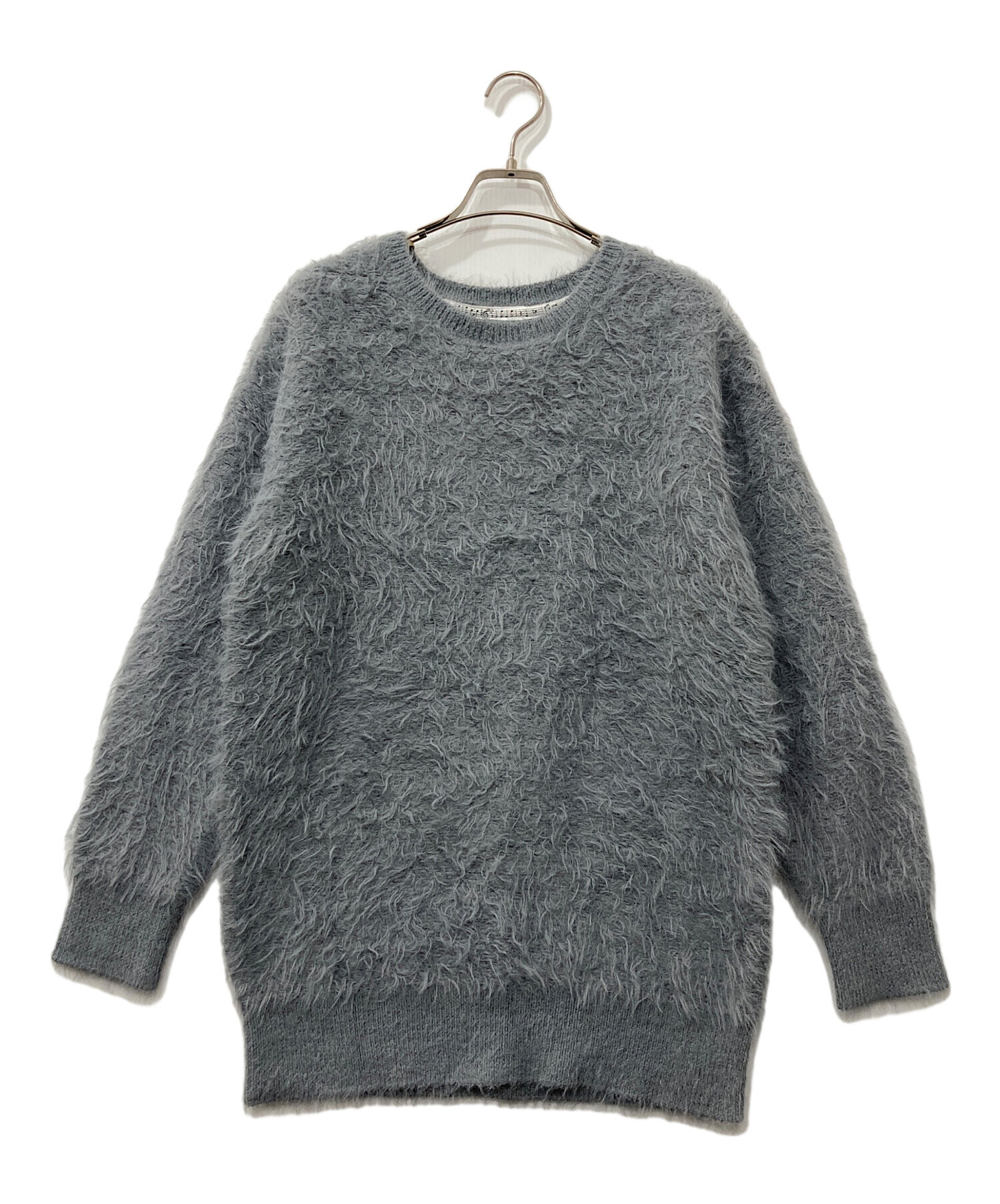 ナンバーナイン ニット フェザー ファー ヤーン ブラック セール】【NUMBER (N)INE】エアリー ファーフェザーヤーン ニット