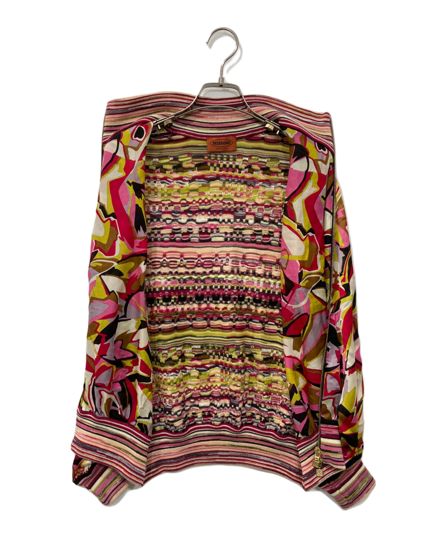 中古・古着通販】MISSONI (ミッソーニ) シルクニット総柄ブルゾン