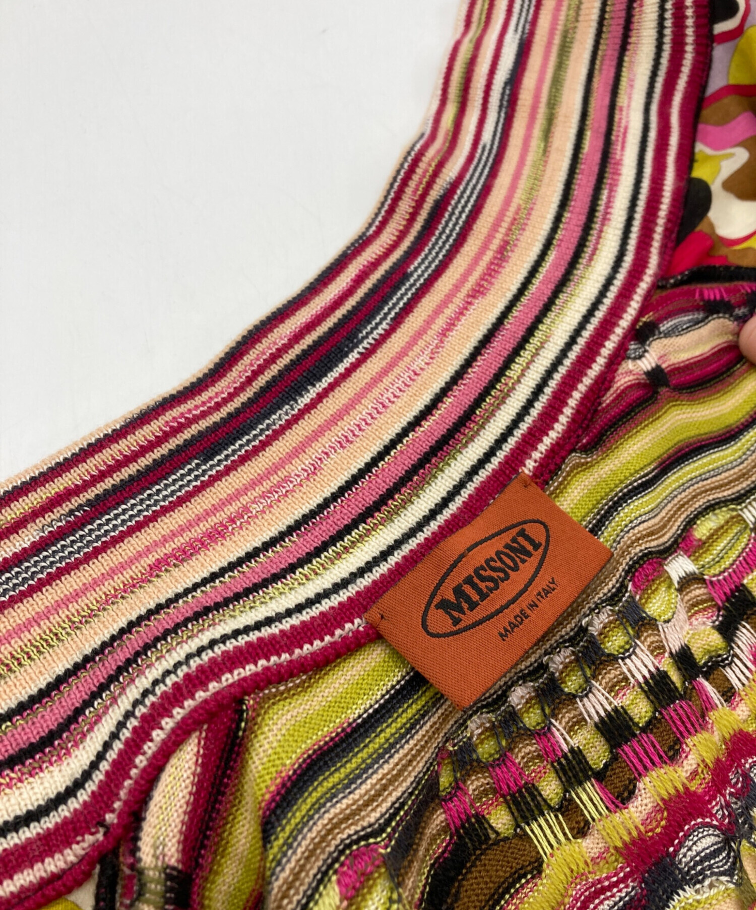 中古・古着通販】MISSONI (ミッソーニ) シルクニット総柄ブルゾン
