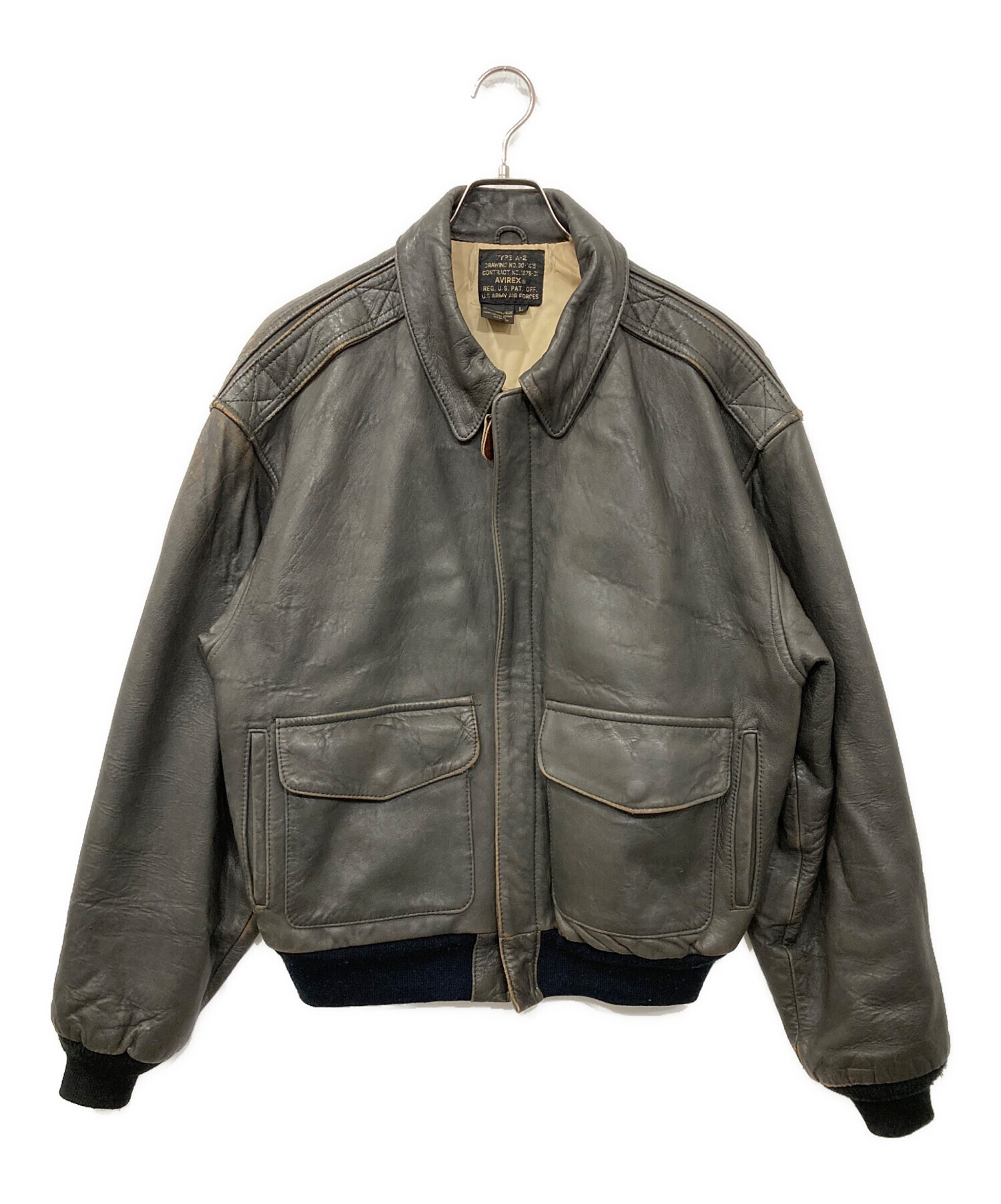 AVIREX レザージャケット L 中古・古着通販】AVIREX (アヴィレックス) TYPE A-2 レザージャケット