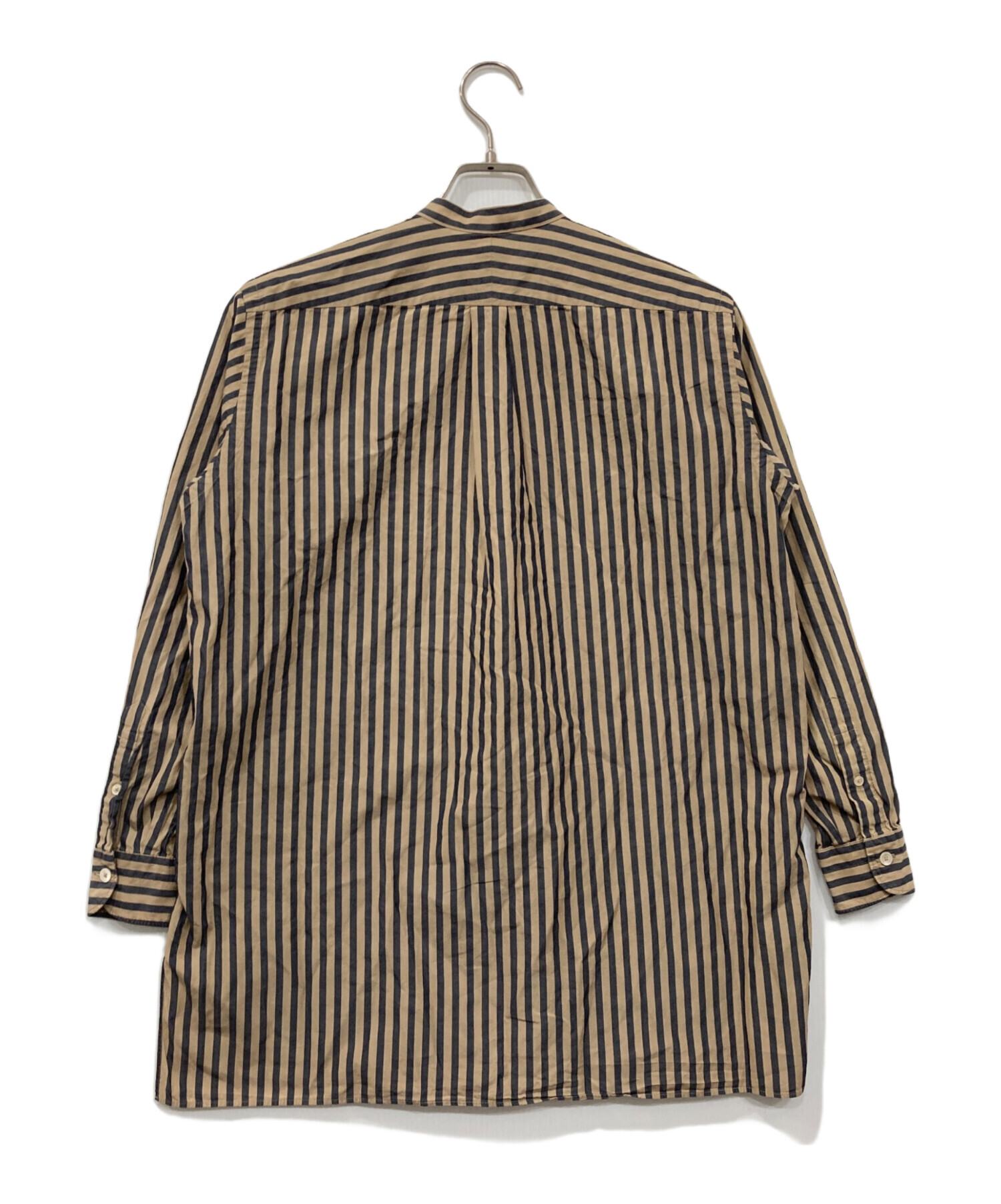 【匿名配送】COMOLI ストライプ バンドカラー　シャツ　長袖 COMOLI / BAND COLER SHIRT – MaW SAPPORO