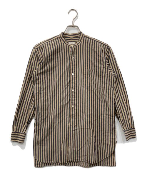 中古・古着通販】COMOLI (コモリ) ストライプバンドカラーシャツ