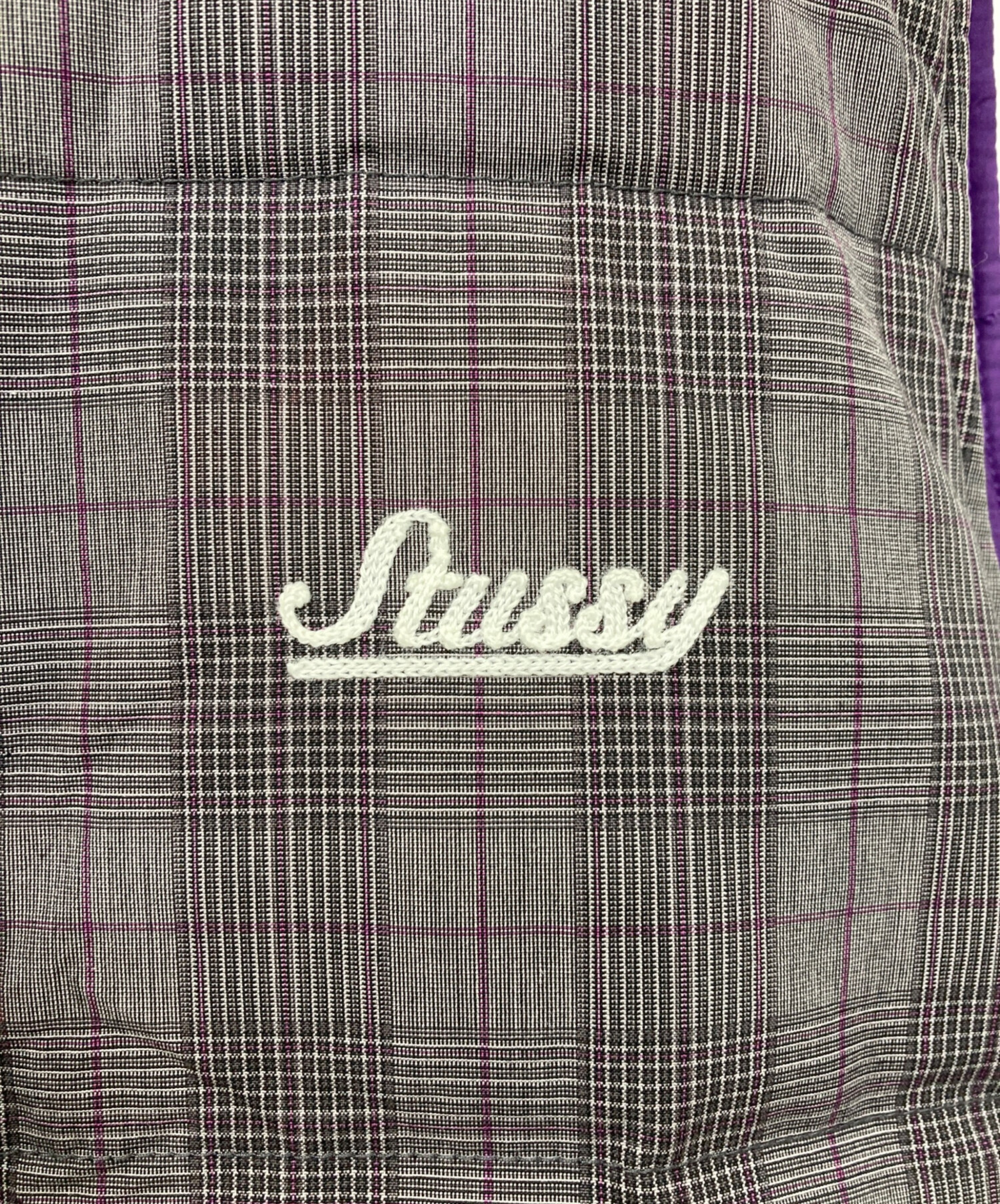 Stussy キルティングダウンベスト Lサイズ パープル ダウンジャケット STUUY ステューシー ダウンベスト キルティング