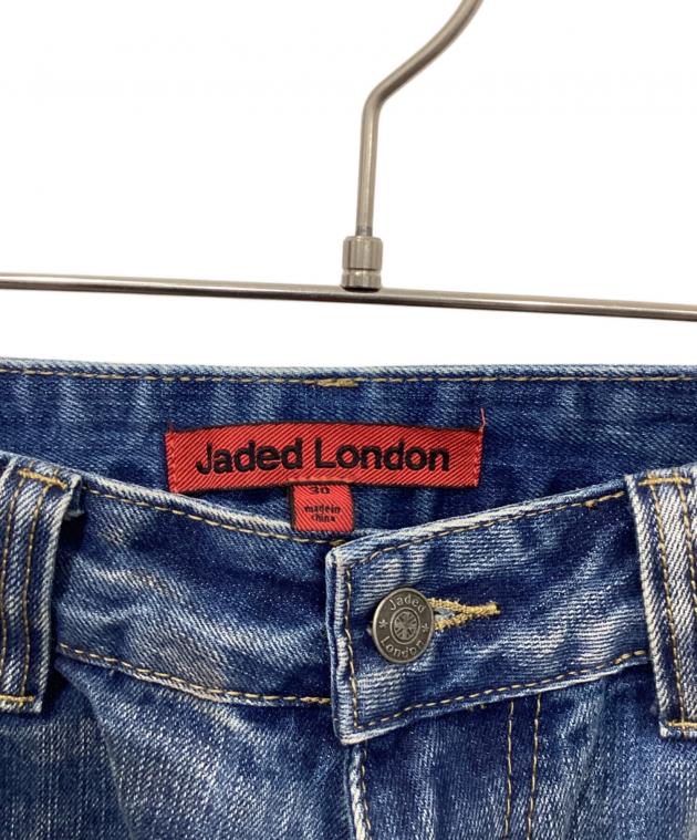 ［ジャイアン専用］jaded london デニム ☆海外限定☆JADED LONDON WASHED BUSTED COLOSSUS JEANS 青/黒 (JADED