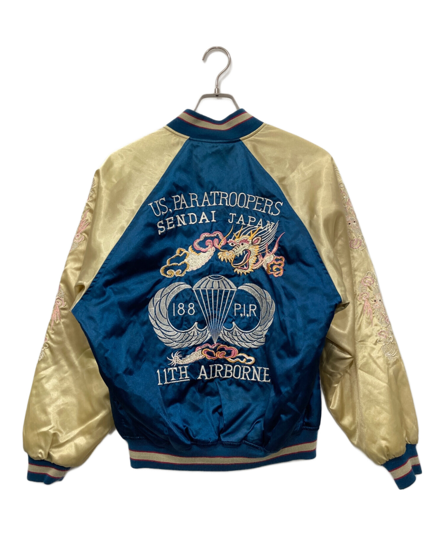 Shoot Oneシュートワン スカジャン 茶金美　サイズM 希少 90s 中古・古着通販】shoot one (シュート ワン) スカジャン ブルー サイズ