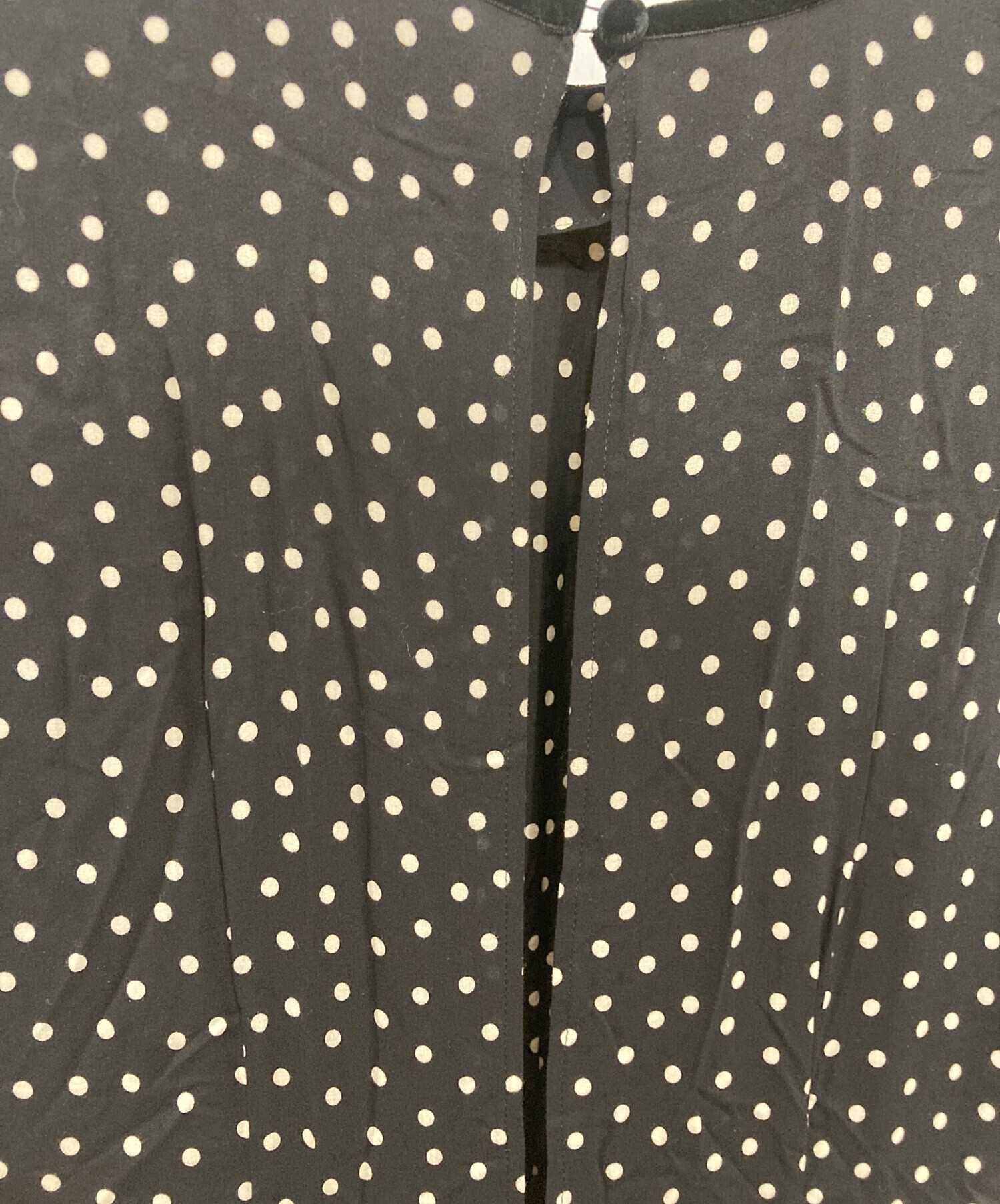 中古・古着通販】SINME (シンメ) ドットマキシワンピース ブラック