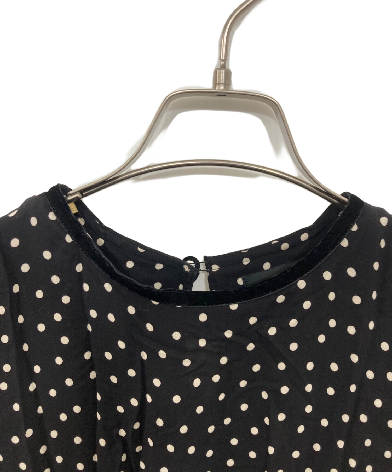 中古・古着通販】SINME (シンメ) ドットマキシワンピース ブラック