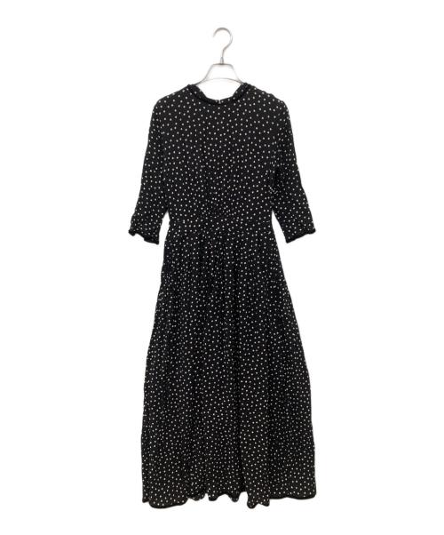 中古・古着通販】SINME (シンメ) ドットマキシワンピース ブラック