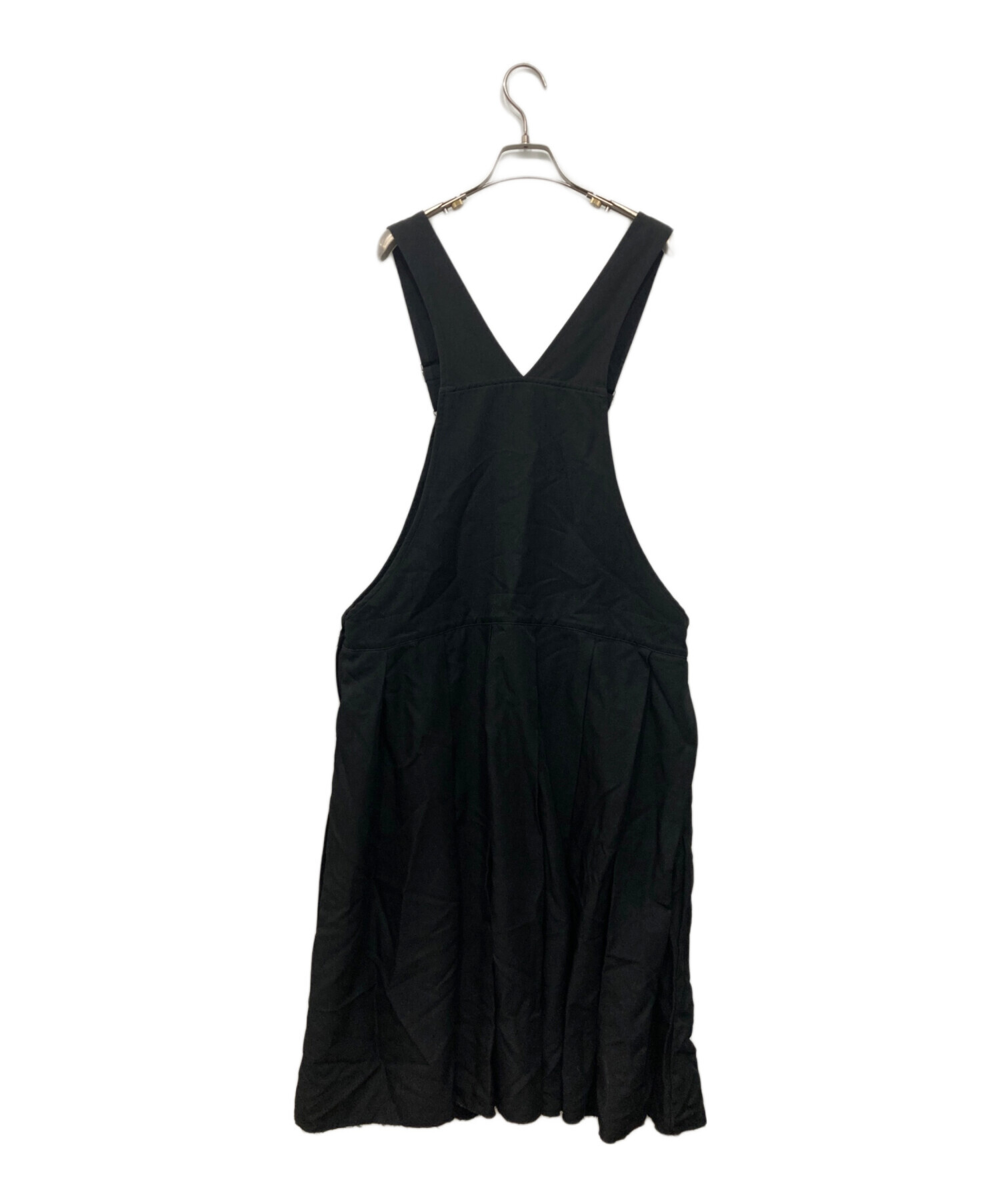 美品 コムデギャルソン コムコム ジャンパースカート プリーツ Vネック 中古・古着通販】BLACK COMME des GARCONS (ブラックコムデギャルソン