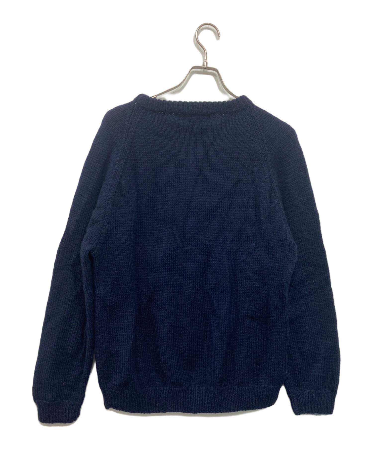 中古・古着通販】INVERALLAN (インバーアラン) ウールニット ネイビー