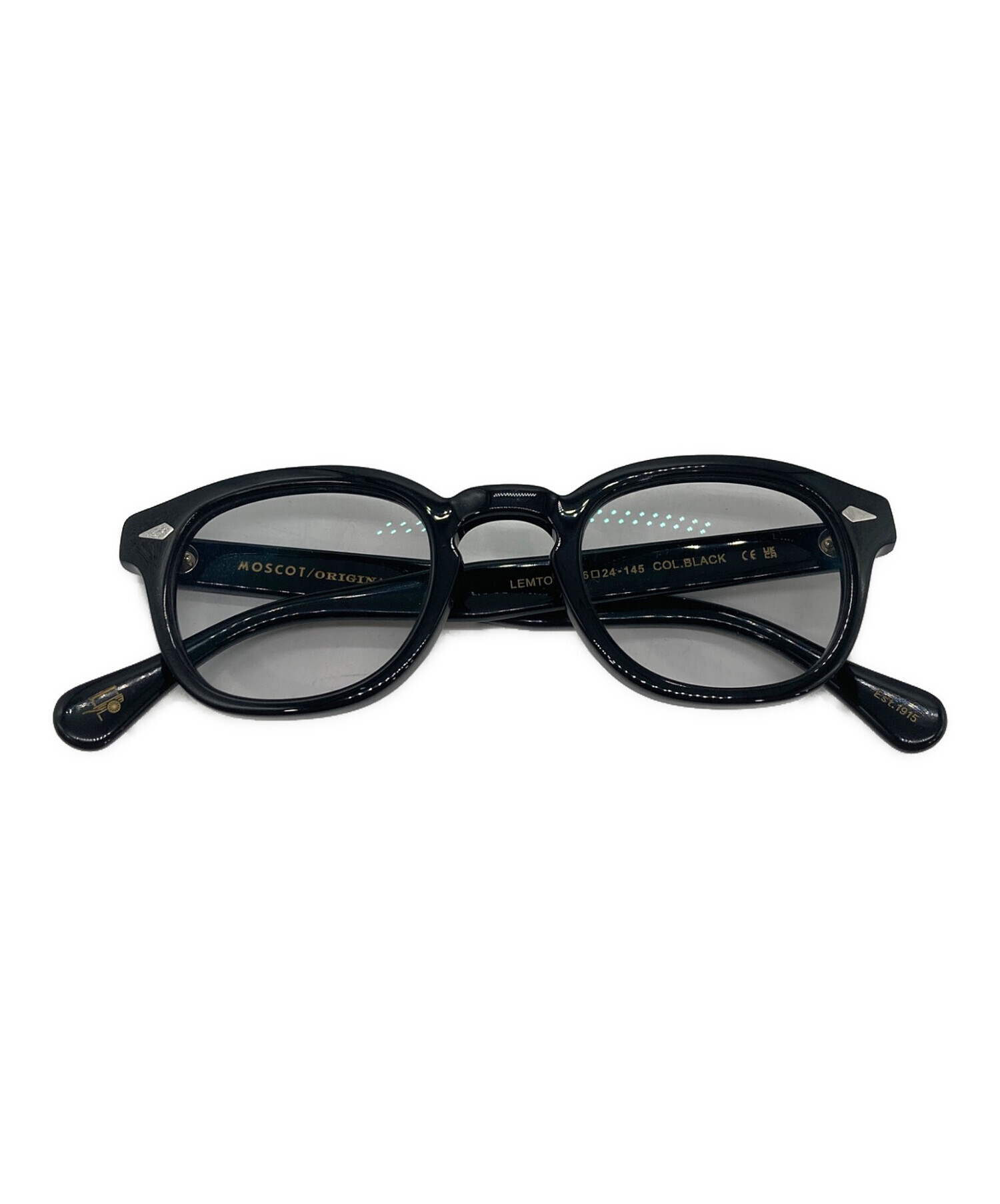 中古・古着通販】MOSCOT (モスコット) 伊達眼鏡/LEMTOSH 46 ブラック