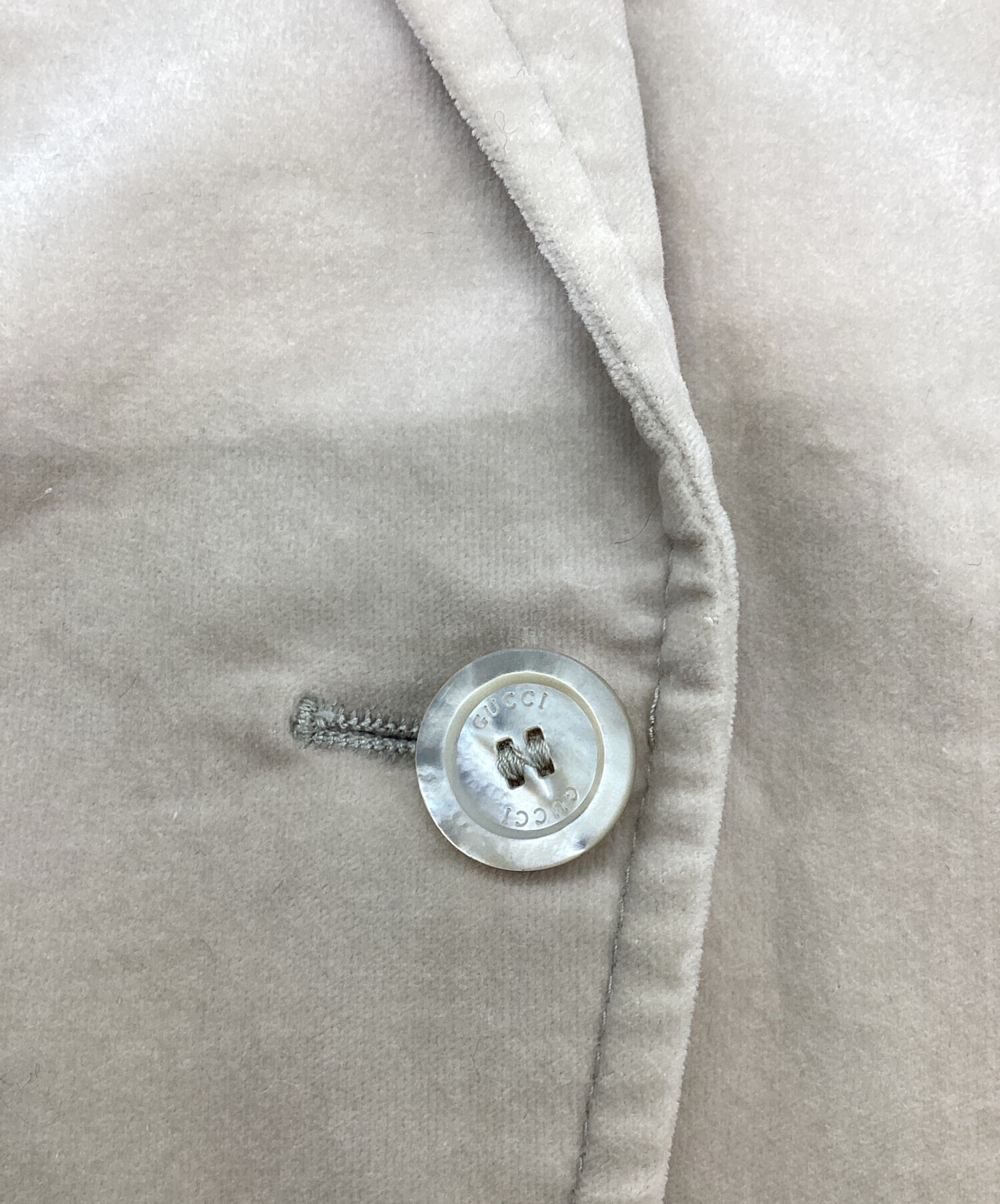 中古・古着通販】GUCCI (グッチ) ベロアジャケット ベージュ サイズ:38