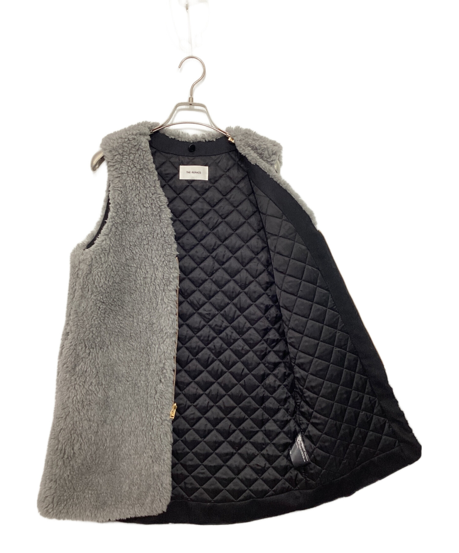 中古・古着通販】THE RERACS (ザ リラクス) ボアベスト グレー サイズ