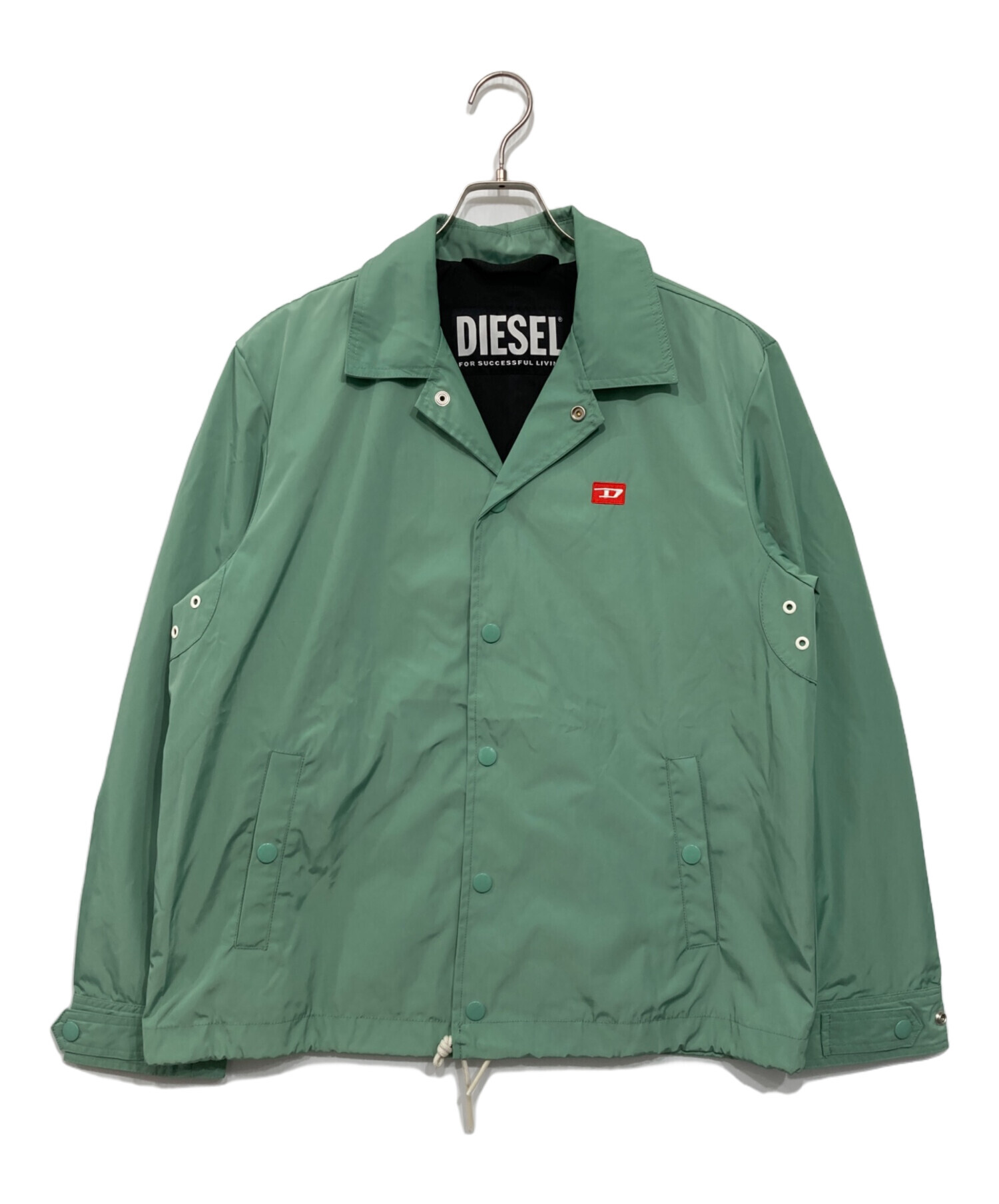 中古・古着通販】DIESEL (ディーゼル) ロゴ コーチジャケット グリーン
