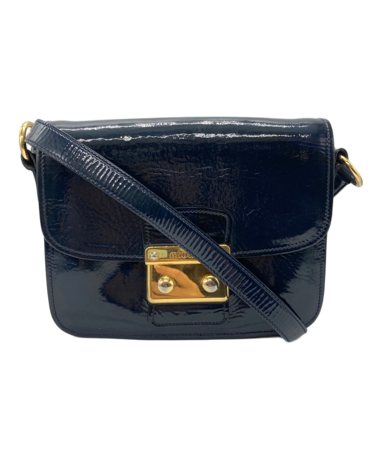 中古・古着通販】MIU MIU (ミュウミュウ) ショルダーバッグ ネイビー