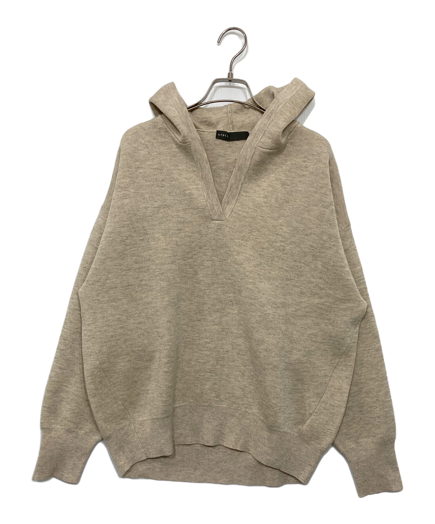 中古・古着通販】Noble (ノーブル) 接結タック編みフードプルオーバー