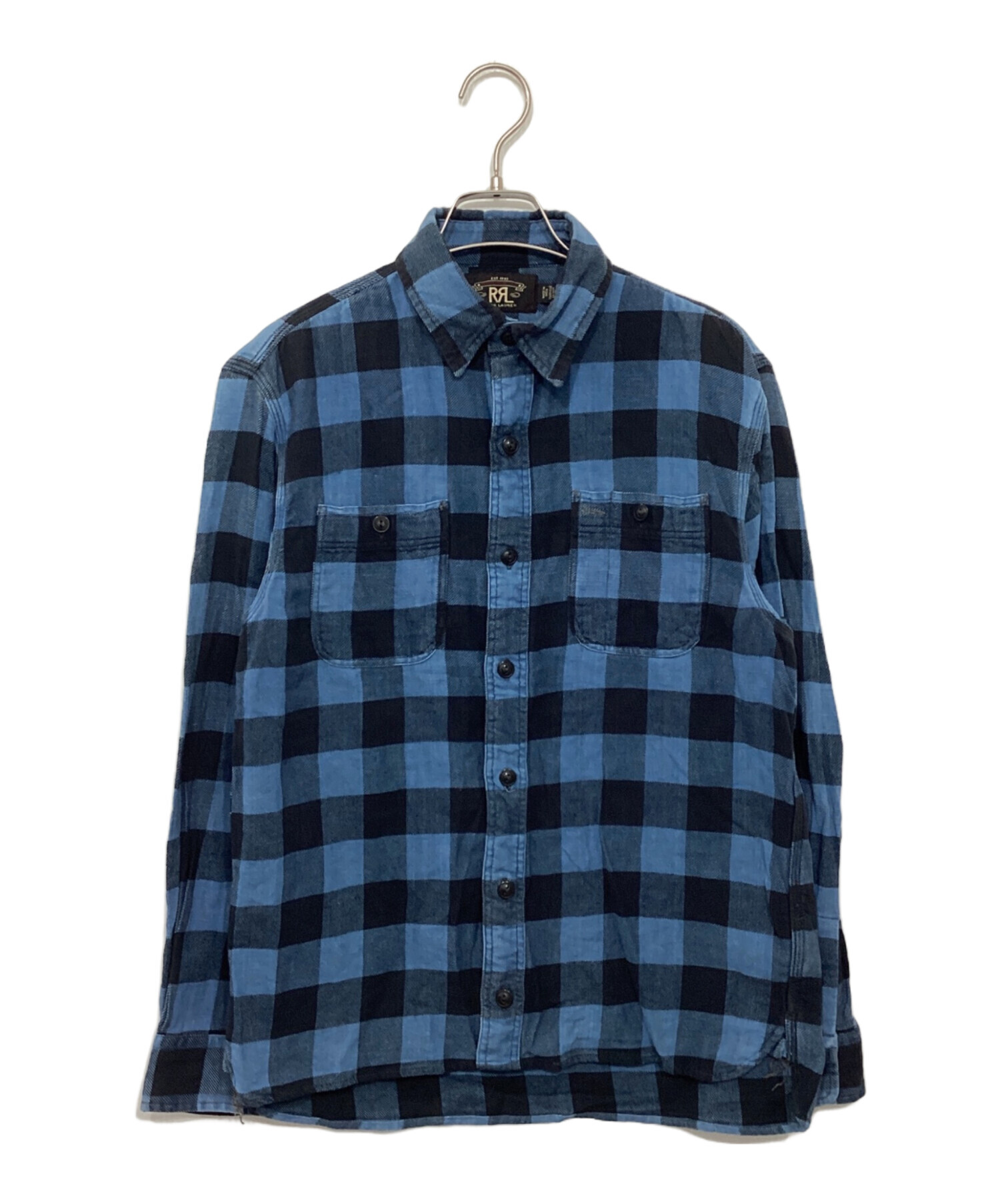 Ron Herman 青白チェック ネルシャツ 中古・古着通販】RRL (ダブルアールエル) Ron Herman (ロンハーマン