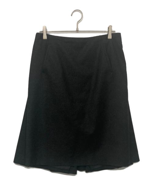 合馬80'ヴィンテージvintage HERMESエルメスロングスカート 中古・古着通販】HERMES (エルメス) ウールカシミヤスカート グレー