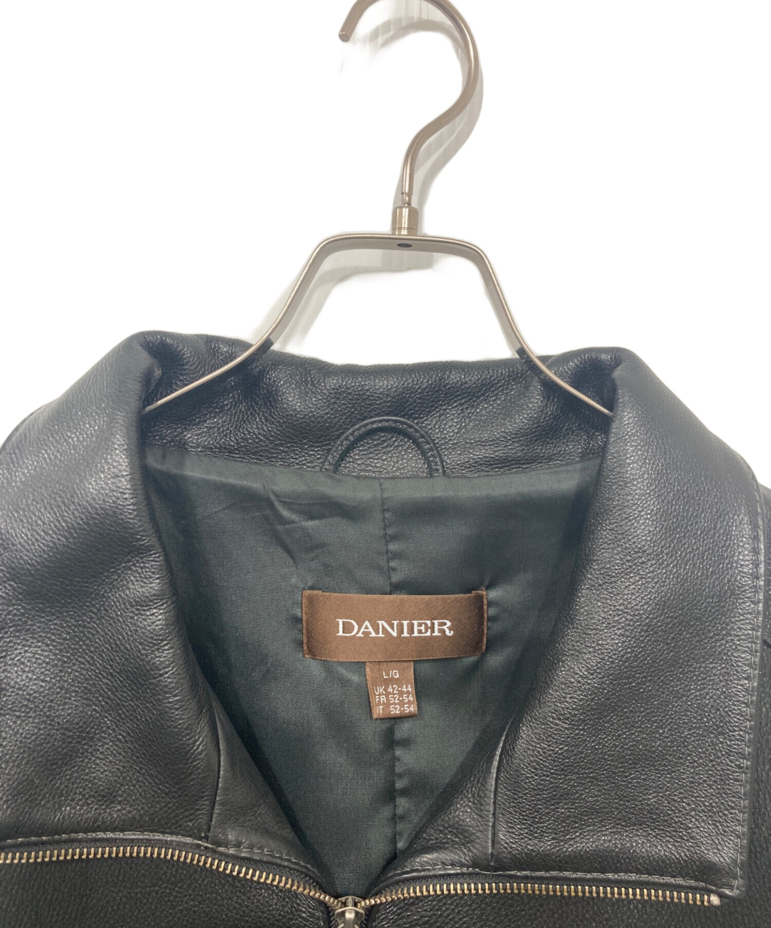 中古・古着通販】DANIER (ダニエ) レザージャケット ブラック サイズ