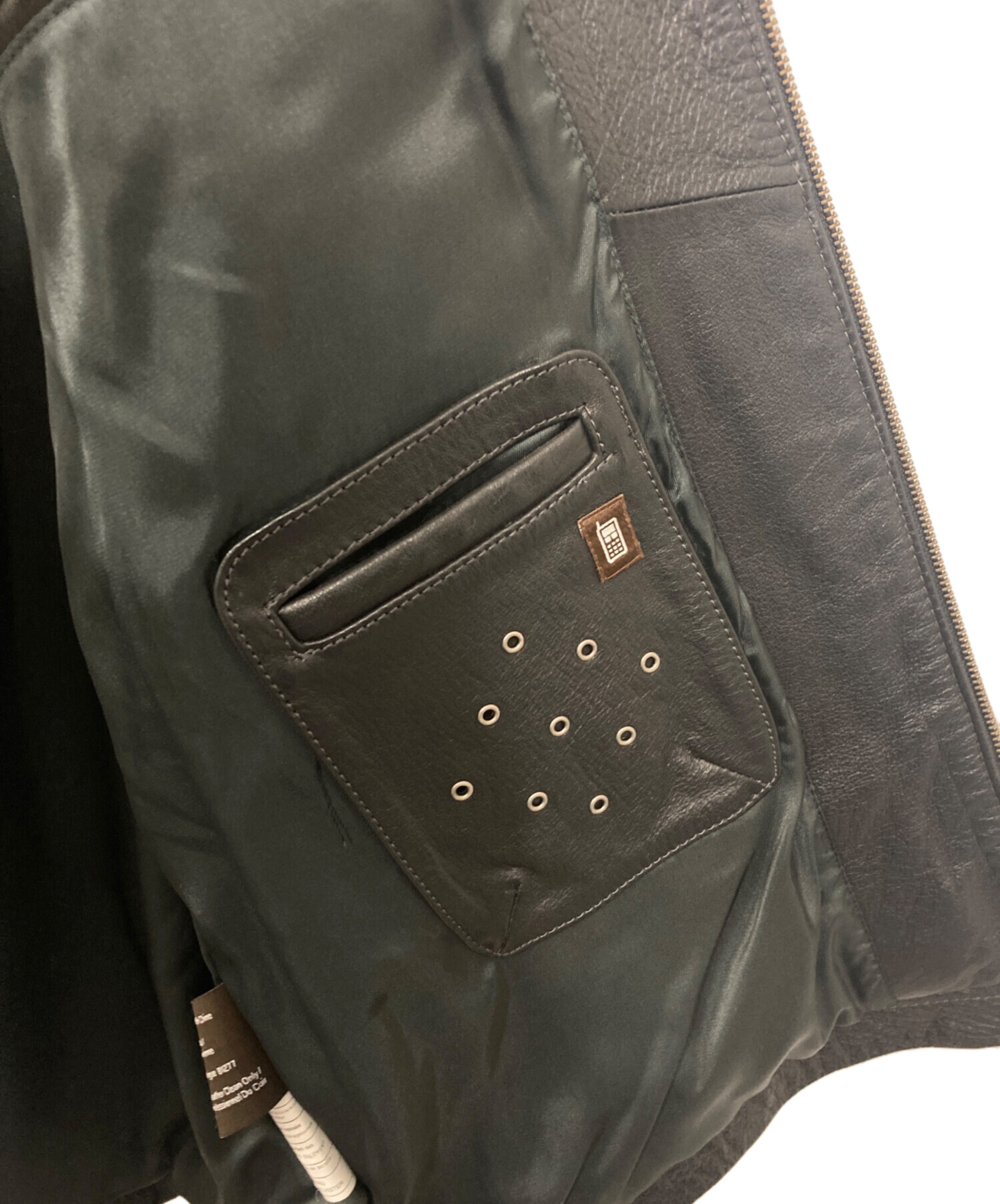 DANIER　ダニエ　レザージャケット　革ジャン　ジップアップ　黒　ブラック　M Danier Mens Black Leather Jacket With reovable zip liner Size M 36