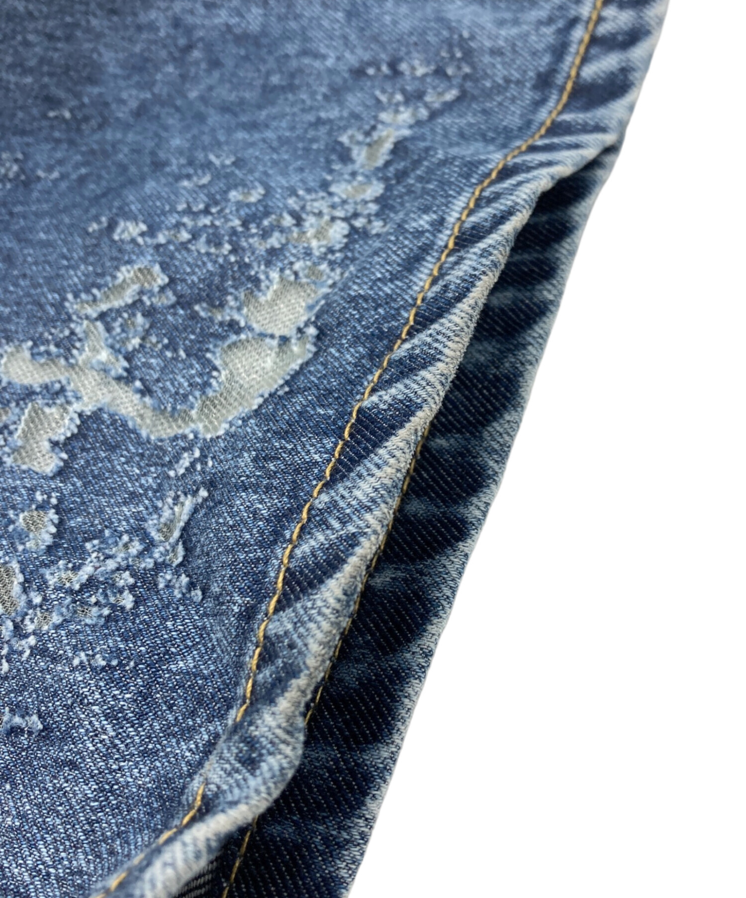 中古・古着通販】EVISU (エヴィス) カモメ刺繍とレーザー加工ワイド