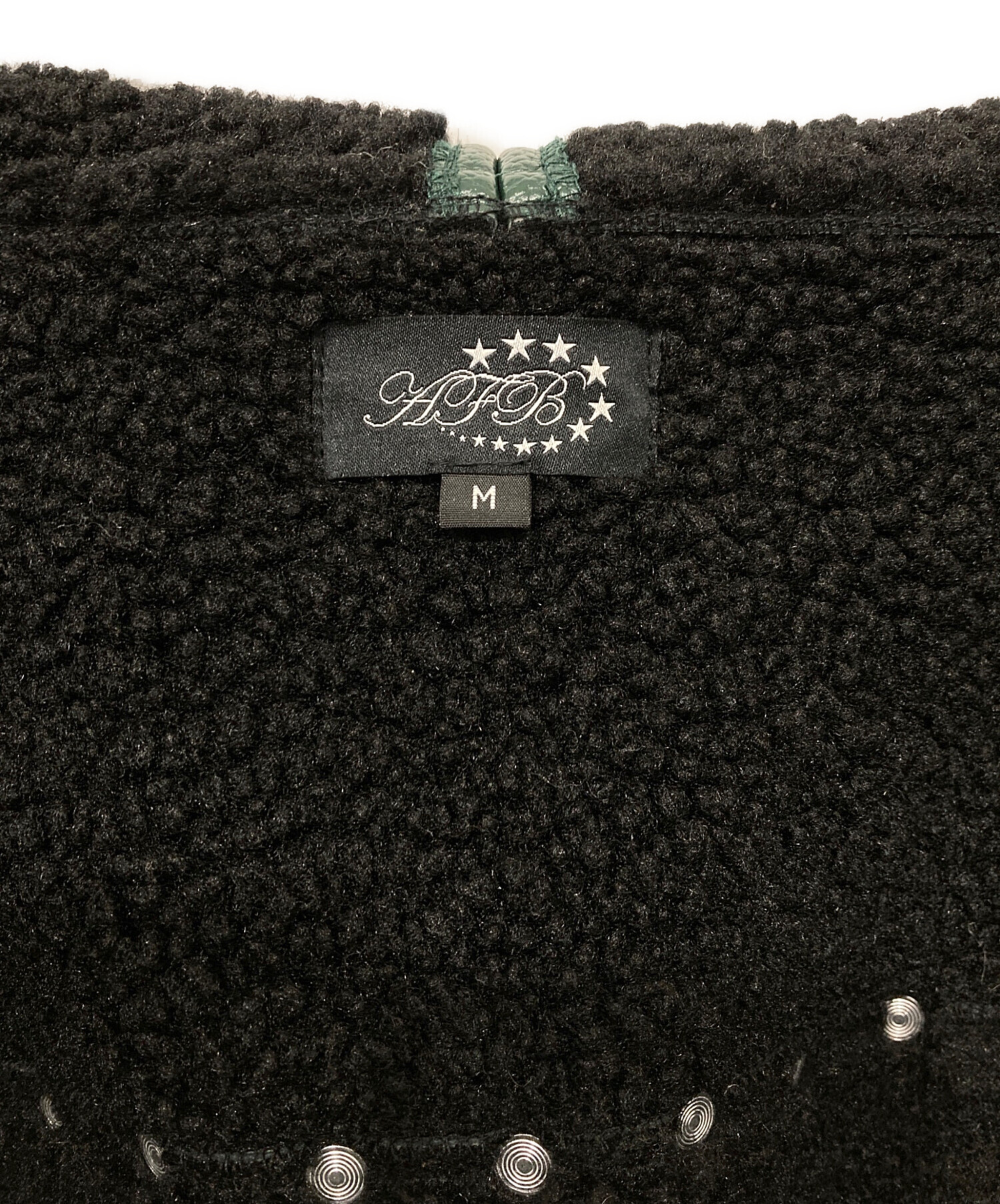 中古・古着通販】AFB (エーエフビー) STUDDED HOODED BOMBER JACKET