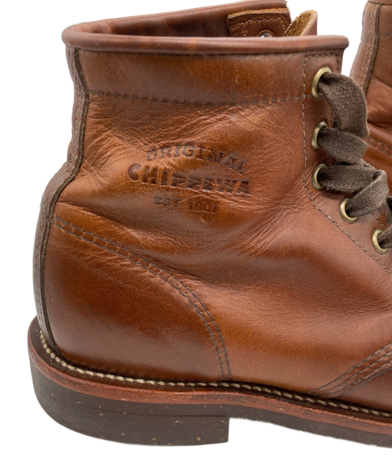 ブラウン 牛革　一本鞭　ブルウィップ 6フィート 中古品 中古・古着通販】CHIPPEWA (チペワ) 6inch UTILITY BOOTS ブラウン
