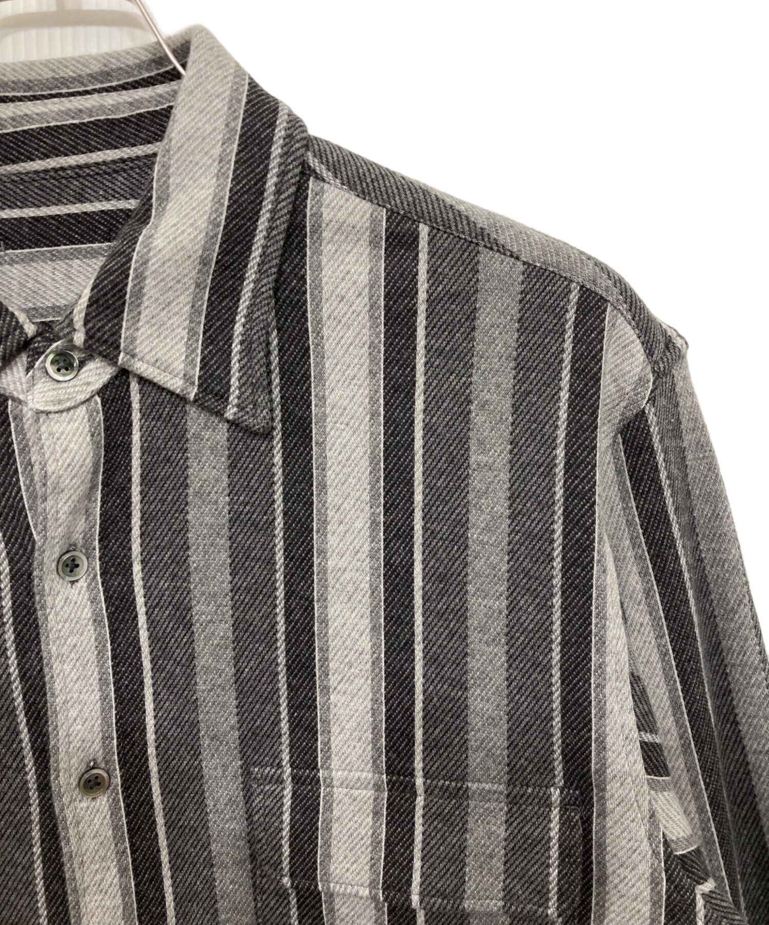 中古・古着通販】kinema (キネマ) ジャガードストライプパジャマシャツ