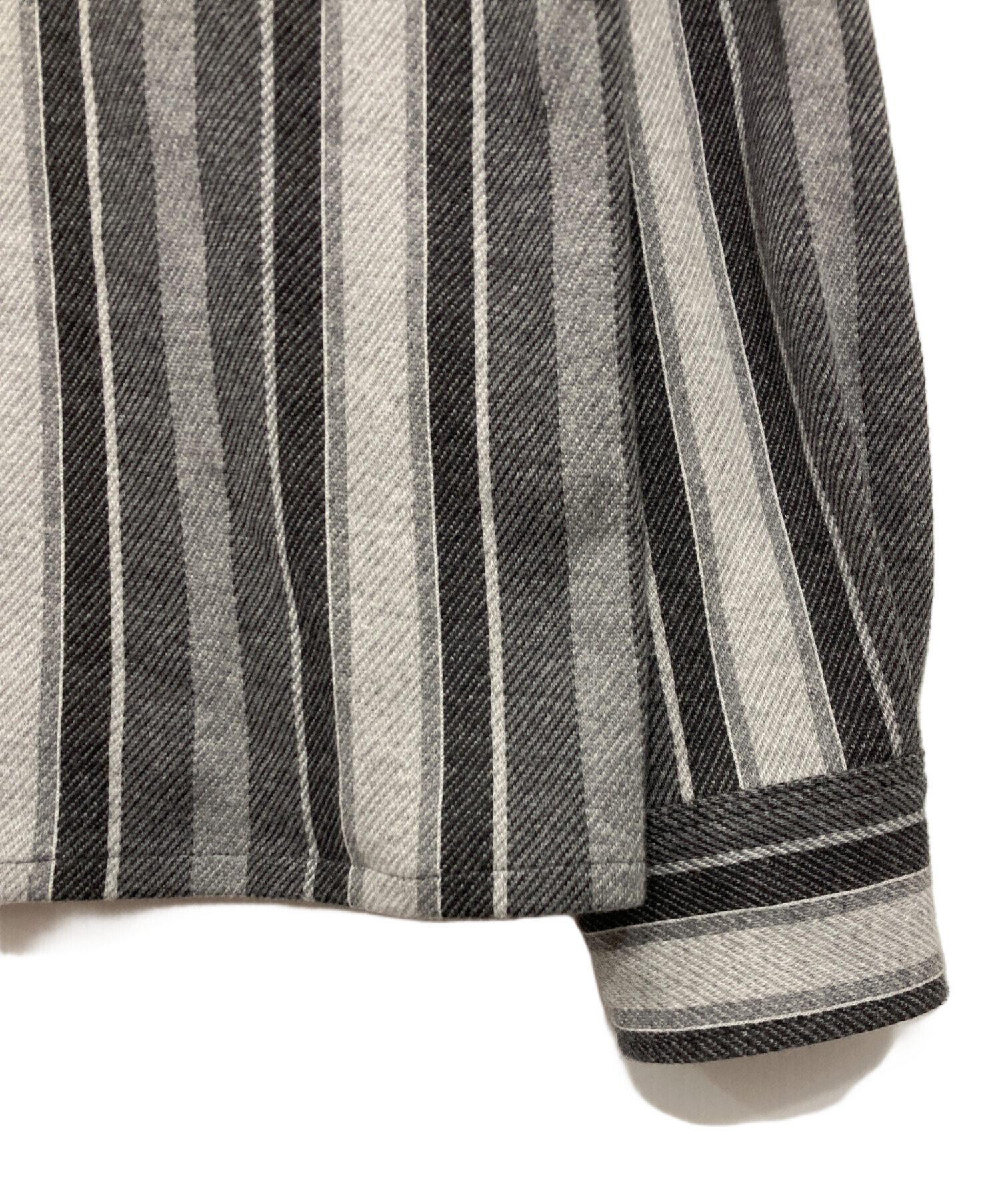 中古・古着通販】kinema (キネマ) ジャガードストライプパジャマシャツ