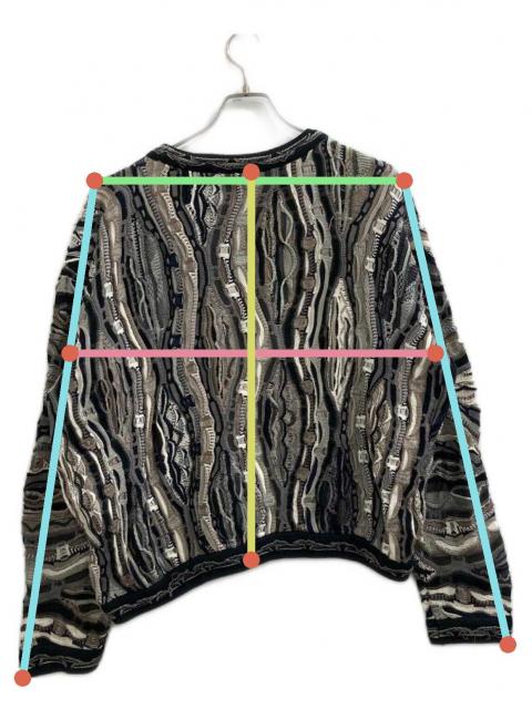 中古・古着通販】Coogi (クージー) 3Dニット マルチカラー サイズ:XL