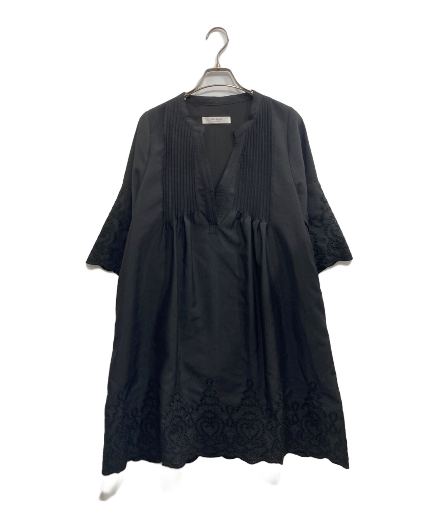 中古・古着通販】HER LIP TO (ハーリップトゥ) Embroidery Poplin Mini
