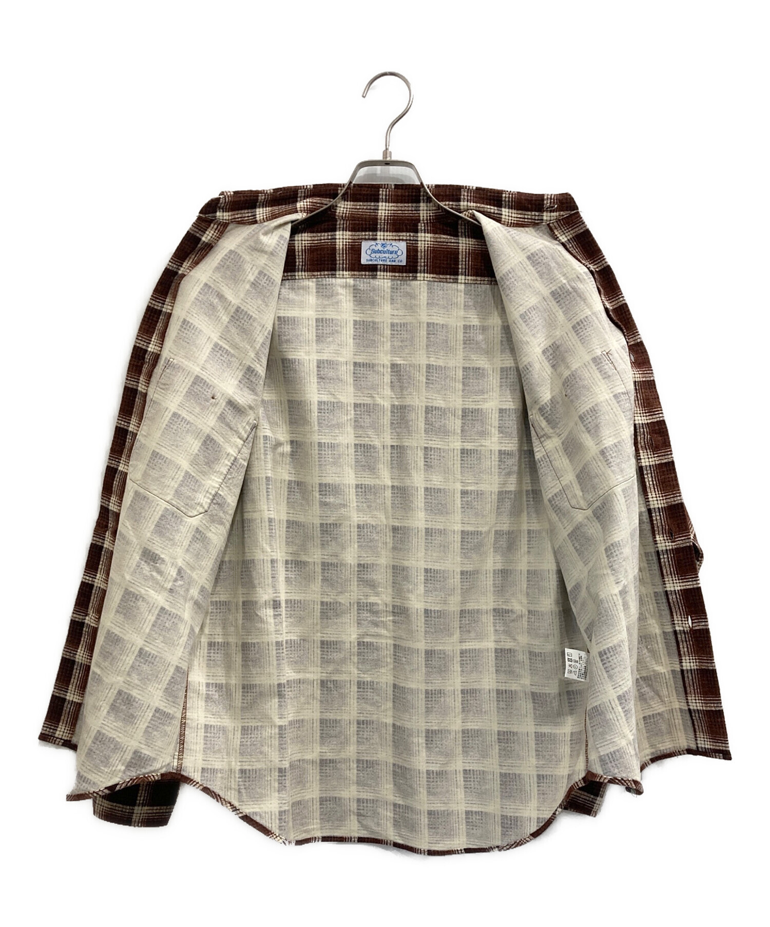 中古・古着通販】Subculture (サブカルチャー) COTTON CHECK SHIRT