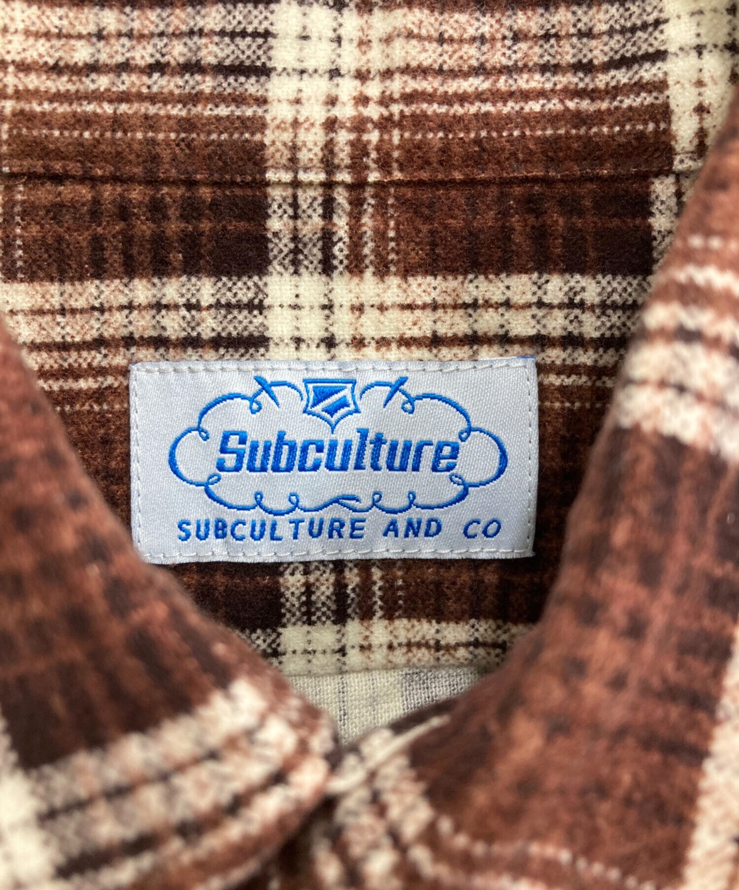 中古・古着通販】Subculture (サブカルチャー) COTTON CHECK SHIRT