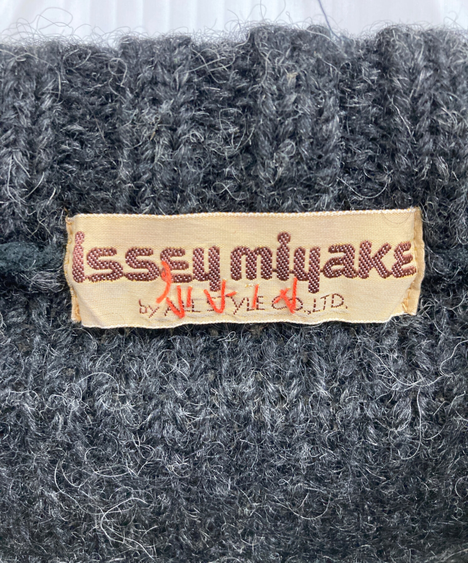 中古・古着通販】ISSEY MIYAKE (イッセイミヤケ) ラグランウール 
