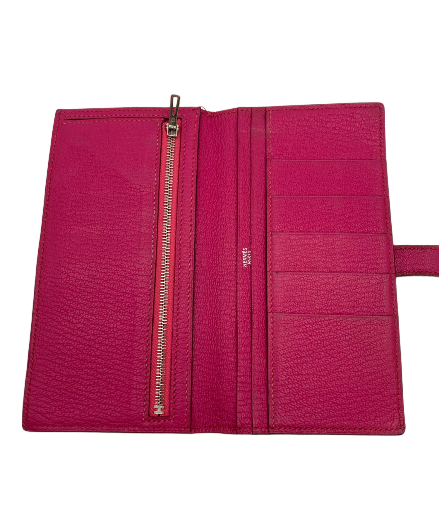中古・古着通販】HERMES (エルメス) ベアン 長財布 ピンク｜ブランド