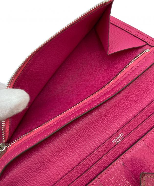 中古・古着通販】HERMES (エルメス) ベアン 長財布 ピンク｜ブランド
