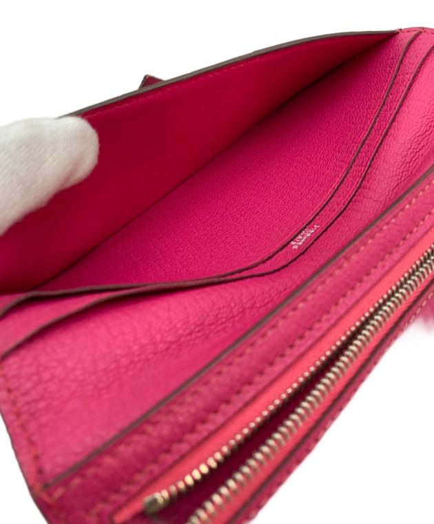 中古・古着通販】HERMES (エルメス) ベアン 長財布 ピンク｜ブランド