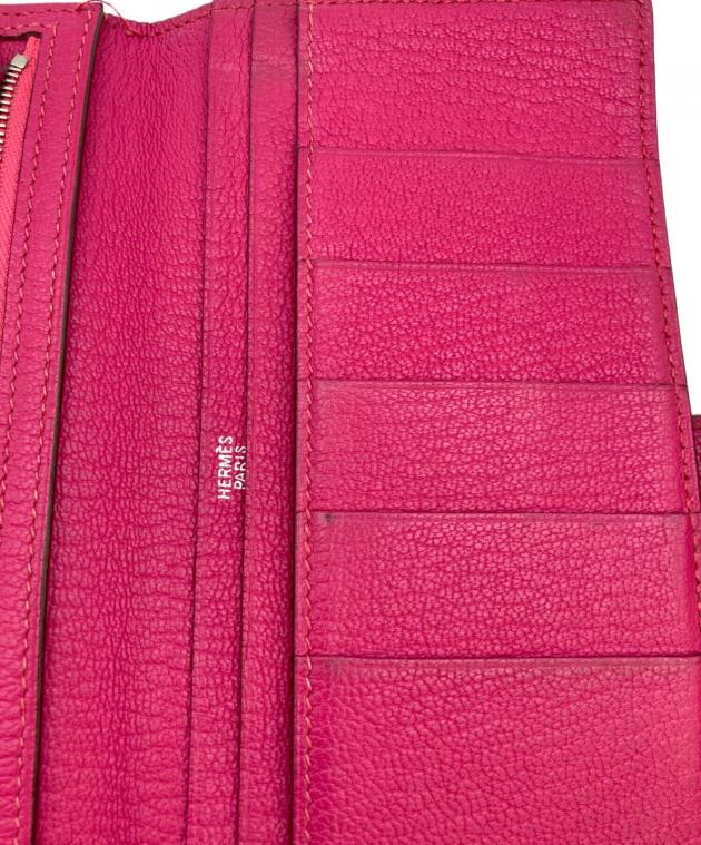 中古・古着通販】HERMES (エルメス) ベアン 長財布 ピンク｜ブランド