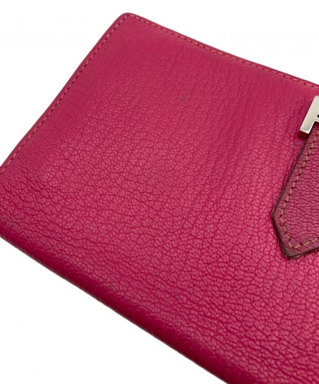 中古・古着通販】HERMES (エルメス) ベアン 長財布 ピンク｜ブランド