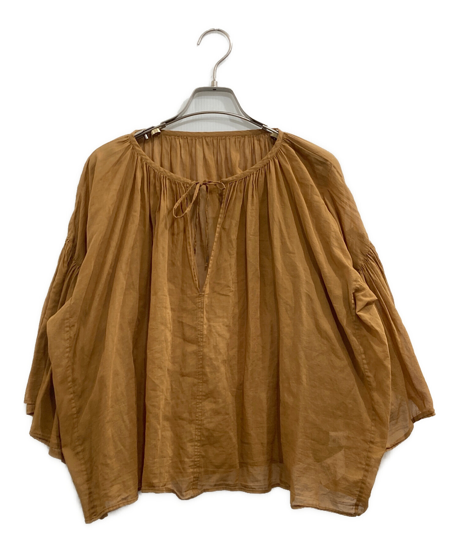 中古・古着通販】CABAN (キャバン) シアーコットン ギャザー ブラウス 