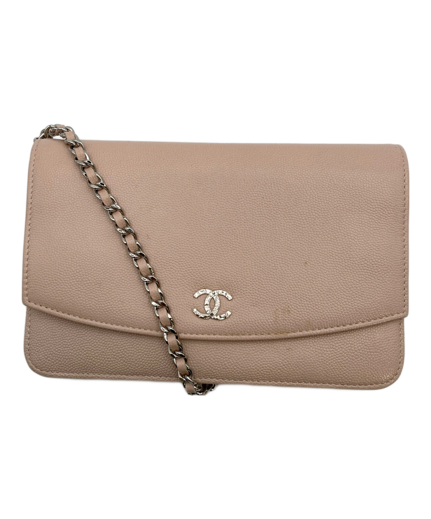 中古・古着通販】CHANEL (シャネル) チェーンウォレット ピンク 