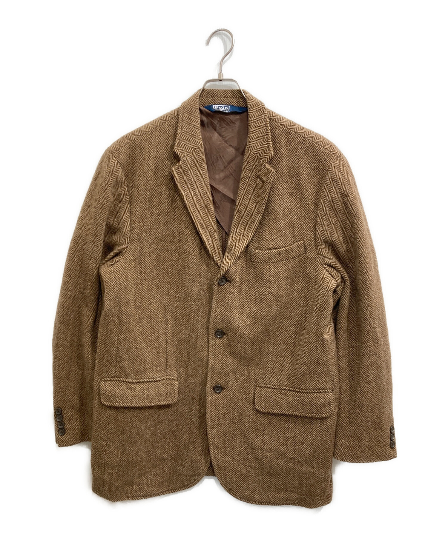 【エルボーパッチ】ラルフローレン　テーラードジャケット　アルパカ混　ヘリンボーン 中古・古着通販】POLO RALPH LAUREN (ポロ・ラルフローレン