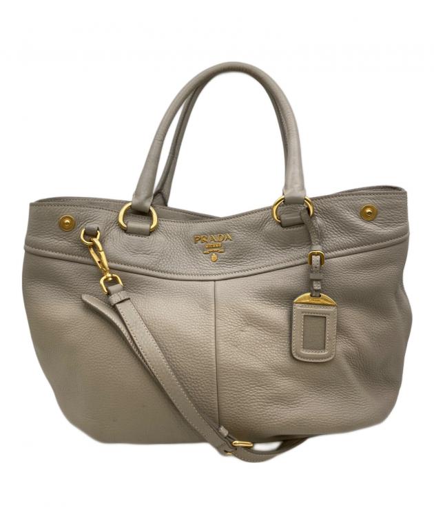 中古・古着通販】PRADA (プラダ) 2WAYレザーハンドバッグ/ショルダー
