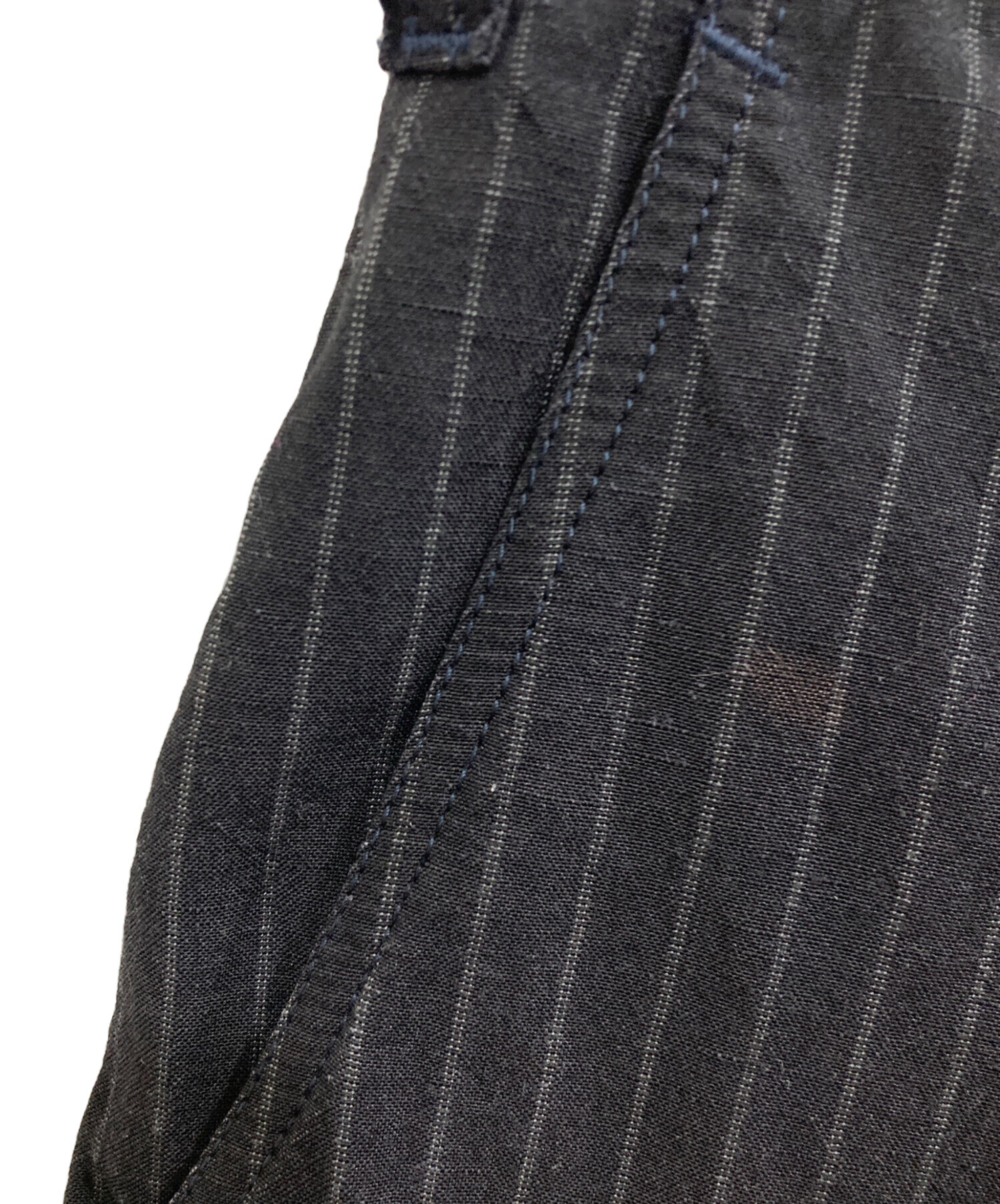 Lサイズ 1K-P010 ギャルソン ハーフ パンツ ストライプ ブラック 中古・古着通販】COMME des GARCONS HOMME (コムデギャルソン オム