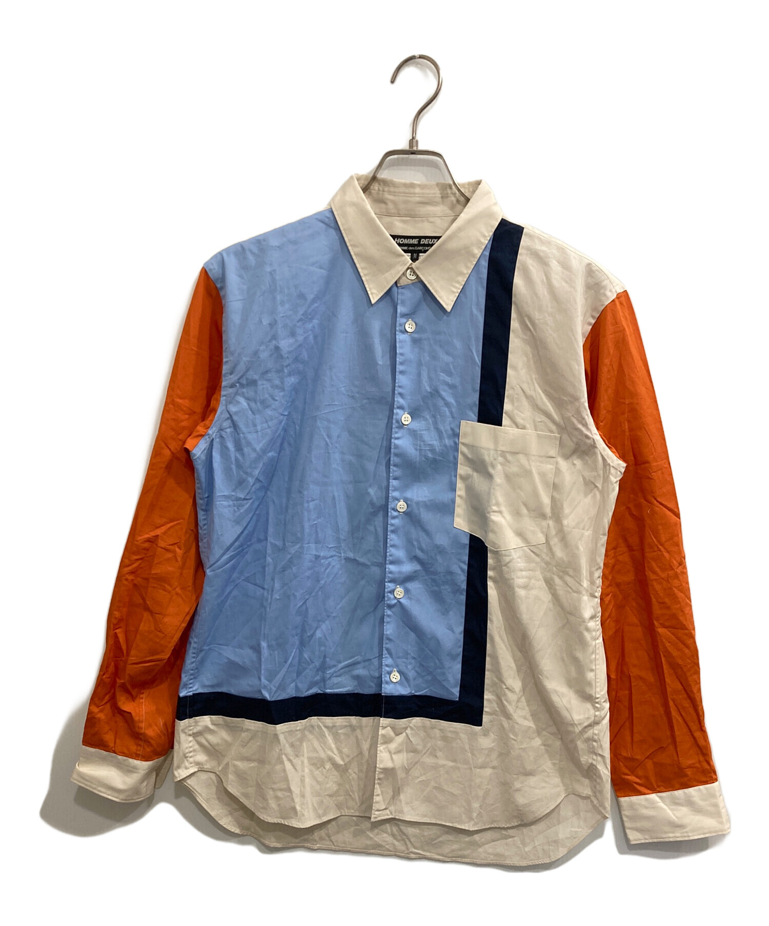 古着　コムデギャルソン・オム・ドゥ　シャツ　長袖　M 数字　黒文字. 中古・古着通販】COMME des GARCONS HOMME DEUX (コムデギャルソン