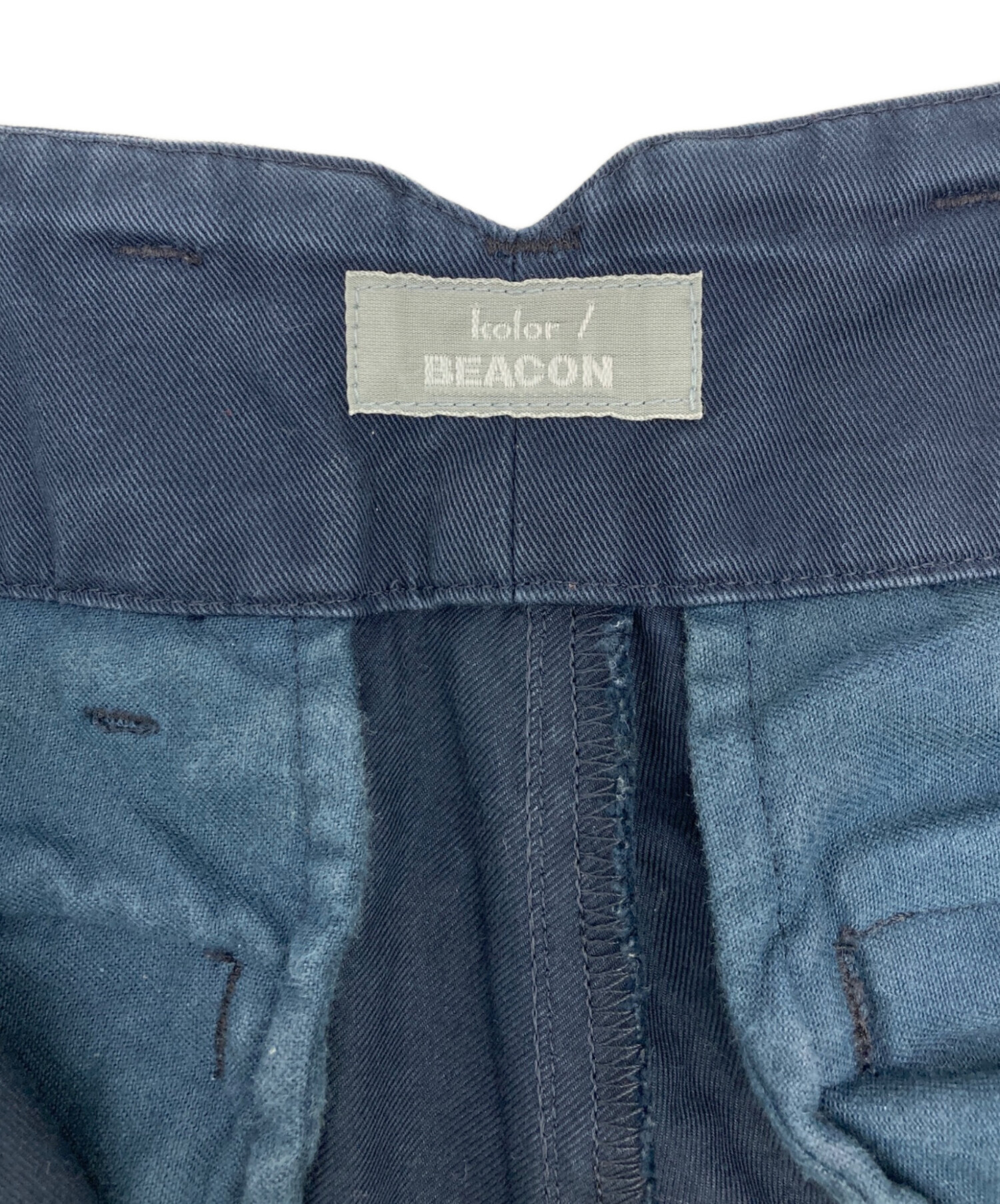 kolor / BEACON ワークパンツ ネイビー 中古・古着通販】kolor/BEACON (カラービーコン) チノパン ネイビー